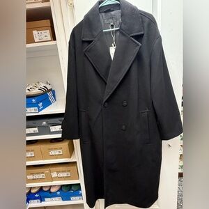 Women’s Black Double-Breasted Wool Coat